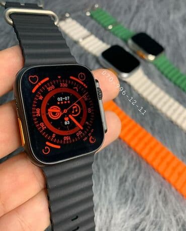 unihertz tank qiymeti: Smart watch T800 Ultra Wireless Charging 🔋 1.99 infinite Display — 2