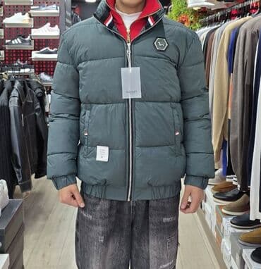 Futbolkalar: Mövsümə uyğun kişi şişmə gödəkçə - Rəng: tünd yaşıl (xaki tona yaxın) — 3