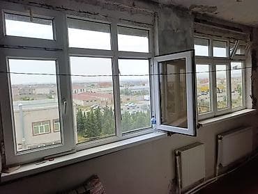 Pencere 2eded 170/140sm 100azn biri Sumqayit 0405 leli PVC plastik — 1