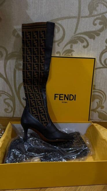 женские кожаные длинные перчатки: Fendi “Roma” qadın çəkməsi Yeni alınıb və istifadə olunmayıb 39 — 1