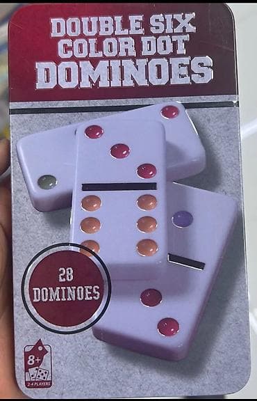 Ovçuluq və balıqçılıq: Taxta qutuda domino dəsti - Klassik domino oyunu üçün tam dəst - — 9