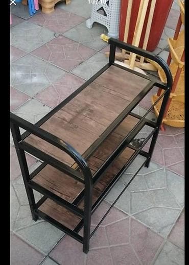 dəmir dolab: Metal karkaslı çoxsəviyyəli ayaqqabılıq/rəf sistemi - 4 mərtəbəli — 9