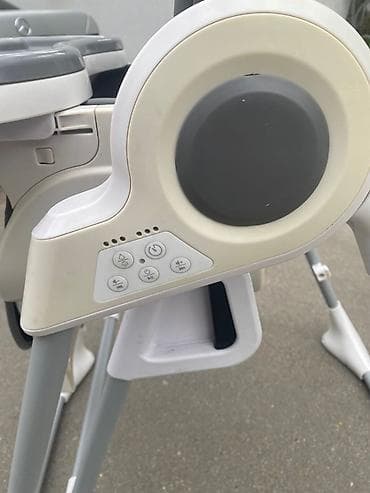 Uşaq yemək stulu – IVOLIA, boz-ağ rəngli, çoxfunksiyalı model — 8