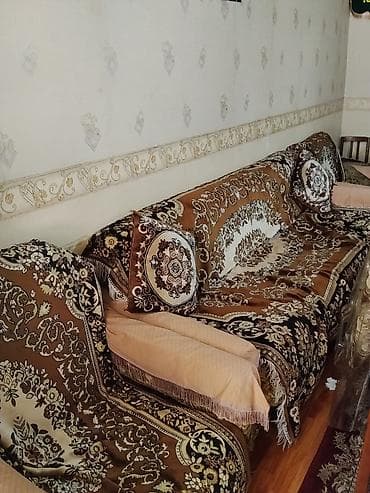 divan: Klassik mebel dəsti - Divan və iki kreslo: Şərq motivli naxışlı — 3