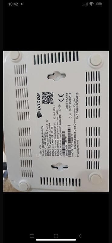 BDCOM GP1705-2G ONU/Router Xüsusiyyətlər: - Model: BDCOM GP1705-2G