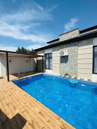 gunluk bag evleri kiraye: Bağ evi kirayə verilir, Mərdəkan Mərdəkanda yerləşən isti, hovuzlu bağ — 7