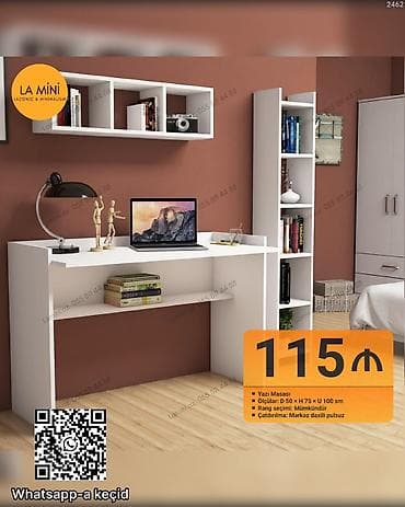 Düz masa, Stulsuz, Polkalı, Siyirməsiz, Sadə laminat