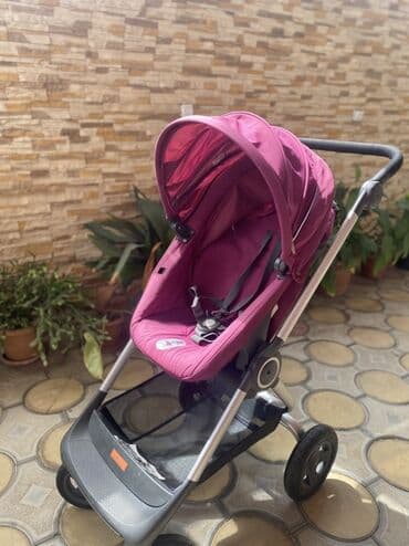 təkərli məktəbli çantaları: Uşaq arabası – Stokke (şassi üzərində loqo mövcuddur), bənövşəyi/şam — 2