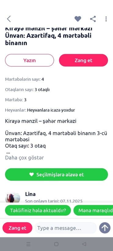 bulbulede kiraye ev: Ev 3 otagli remont her bir ewya daxil 400 m uwagli adamlar narahat — 2