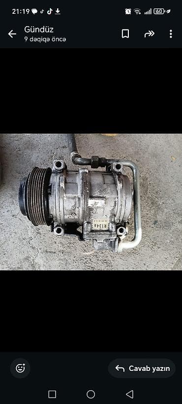 Avtomobil kondisioner kompressoru - Soyuducu: R134a (etiket üzərində