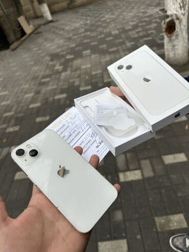 кнопочный телефон apple: IPhone 13, 128 ГБ, Старлайт, Face ID — 1