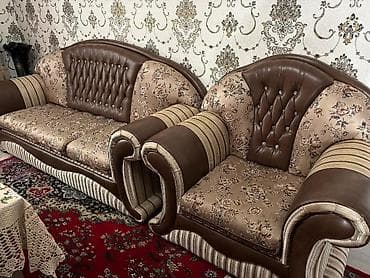 classic mebel: Klassik üslubda 3 hissədən ibarət yumşaq mebel dəsti - Tərkib: 3 — 5