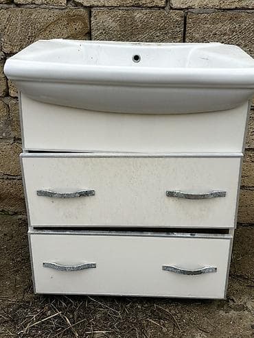 hamam ucun dolab: Vanna otağı üçün dəst: keramika əl-üz yuma çanaqlı tualet şkafı və — 1