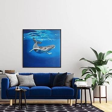 “Mavi Balina” 80x80 ölçüdə akril,kətan üzərində rəsm işi satılır — 1