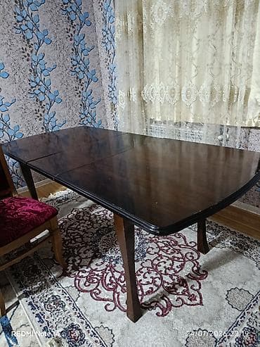 divan ve kreslolar: Qonaq otağı üçün, Açılan, Dördbucaq masa, 6 stul — 3