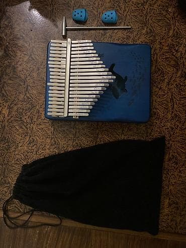Kalimba dəsti – 17 dil, mavi korpuslu - Musiqi aləti: Kalimba (thumb