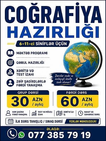 azer rus tercume: Repetitor, Coğrafiya, Abituriyent hazırlığı — 1