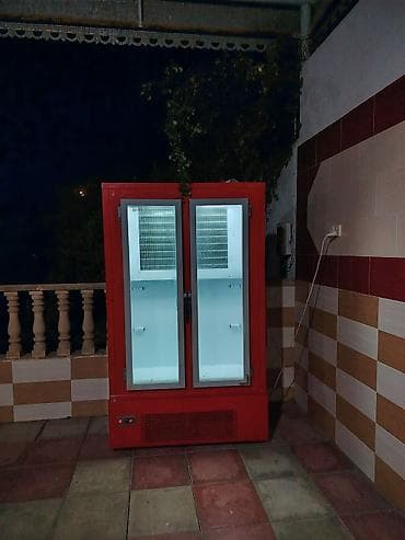 vitrin ref: İki qapılı vitrini soyuducu - Rəng: qırmızı korpus, şüşə vitrin — 2
