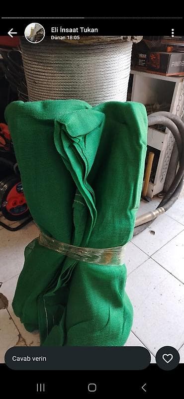 Yaşıl rəngli tikinti üçün tor/örtük parça Goy tor fasad ucun olculer