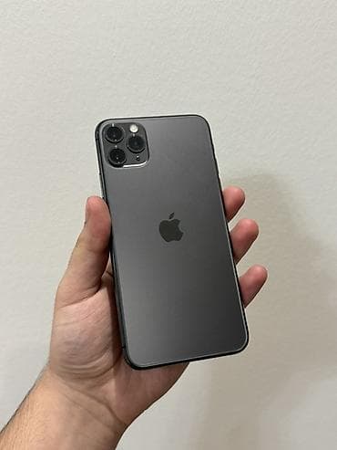ipone 11 pro max: IPhone 11 Pro Max, 64 GB, Space Gray, Zəmanət, Simsiz şarj, Face ID — 1
