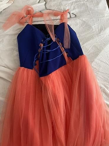 Женская обувь: İkirəngli kokteyl/elbisə - Üst hissə: parlaq kobalt-mavi, büstü — 3