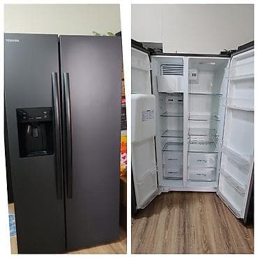 2 qapılı Toshiba Soyuducu Satılır, rəng - Boz, Dispenserli