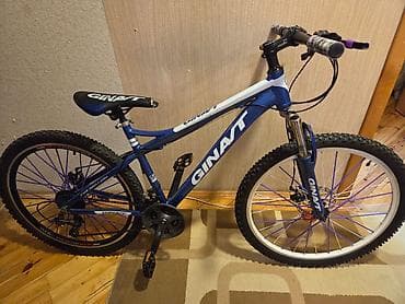 velasupet: GİNAT dağ velosipedi - Çərçivə: yüngül ərintidən, mavi-ağ rəngdə — 3