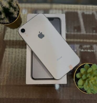 IPhone Xr, 128 GB, Ağ, Zəmanət, Face ID, Sənədlərlə