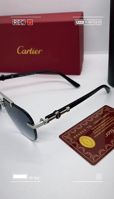 ocki: Cartier gün eynəyi - Rimless (çərçivəsiz) dizayn, metal üst körpü və — 4