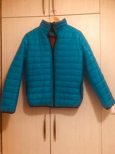 the nort face kurtka: Mavi rəngli yüngül şişmə gödəkçə - Model: quilted/şişmə, qısa uzunluq — 1