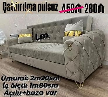 Divan, Açılan, Bazalı, Vеlur parça, Şəhərdaxili pulsuz çatdırılma