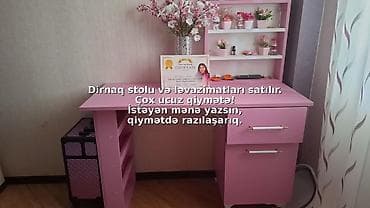 kitab refi: Kvadrat masa, Siyirməli, Polkalı, Laminat — 2