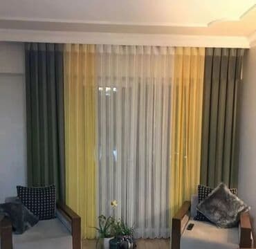 Güzgülər: Sürüşdürülən perde sistemi – dekorativ vertikal tül panellər - Model — 4