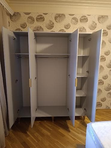 ayakkabi dolabi: Yeni, 4 qapılı, Güzgülü, Boz, Digər material, Açılan, Düz dolab — 2