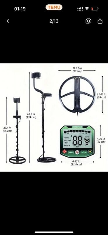 qizil axtaran detektor: Endirim Высокоточный металлоискатель для взрослых - Регулируемые — 5