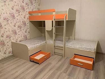 Uşaq mebeli: Oğlan üçün, Yeni, Çarpayı, Matras ilə, Siyirməli, Laminat — 1