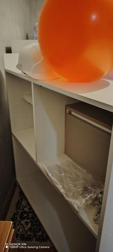 kitab refi mebel: Ağ rəngli açıq rəfli şkaf sistemi - Material: laminat/LDSP ağ panel - — 4