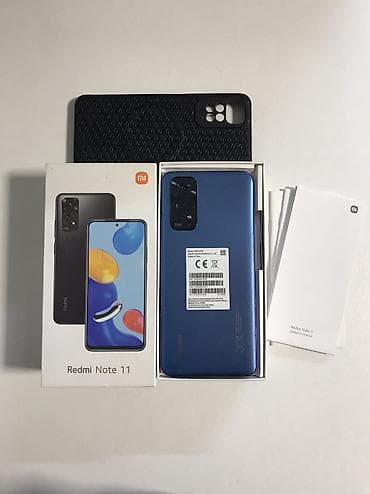 iphon 12: Redmi Note 11, 128 GB, rəng - Göy, Düyməli, Barmaq izi, İki sim kartlı — 1