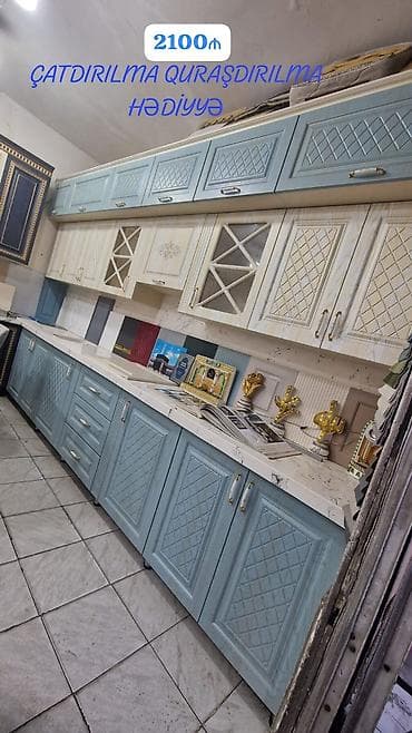 berber moyka: *2100₼ vitrin MƏTBƏX mebeli yenidir*‼️ Dəyərindən ucuz satılır — 1