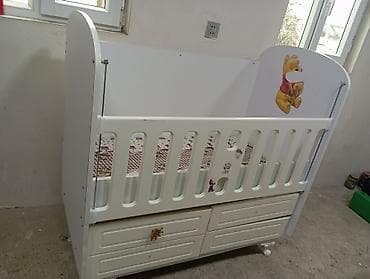 matrasi: Oğlan və qız üçün, İşlənmiş, Dördbucaq, Beşik, Dəstsiz, Matras ilə, Yellənmə mexanizmsiz — 4