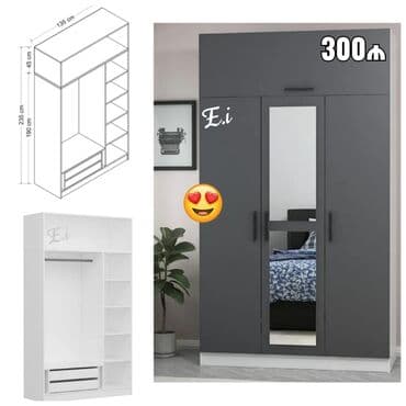 куханная мебель: Новый, Распашной, 3 двери Прямой шкаф, Гардеробный шкаф — 1