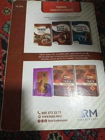 testlər və dərsliklər: Məhsul: “Tarix – Kurikulumla” Test Toplusu (I hissə) Xüsusiyyətlər: - — 2