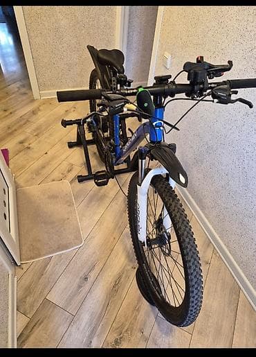 velosiped trinx: Qremin dağ velosipedi - Rəng: mavi-göy çərçivə, ağ ön amortizator — 8