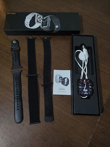 telefonlu saatlar: DT NO.1 smart saat dəsti. (İşlenmiş) Xüsusiyyətlər: - Kvadrat — 2