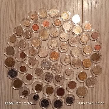 50 qepik: Kolleksiya üçün müxtəlif ölkə və dövrlərə aid xırda pul sikkələri — 1