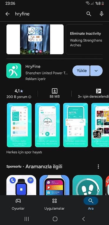 toy watch saat: Smart saat, Sensor ekran, rəng - Qara — 2