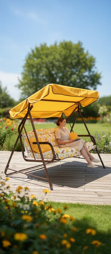 Yeni, Divan-yelləncək, Zontikli, Metal