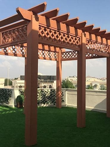 quba mebel: Açıq hava üçün ağacdan pergola və kölgəlik konstruksiyaları Məhsul — 1