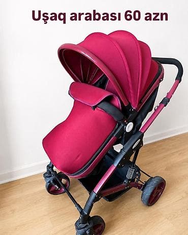 uzun bot: Uşaq arabası – Baby Home, tünd çəhrayı/bordo rəng. İdeal — 1