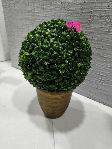 kameliya gülü: Dekorativ süni topiar – qapalı məkanlar üçün - Material: keyfiyyətli — 1
